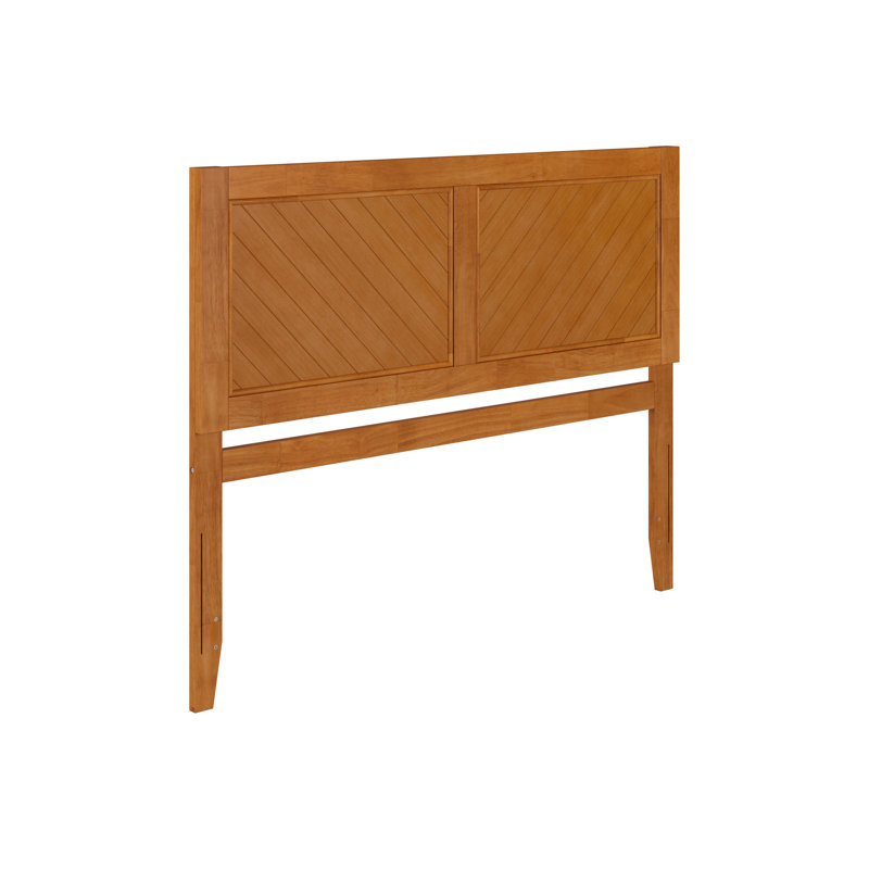 Emmitte Solid Wood Rustic Chevron Headboard, Queen, Light Toffee