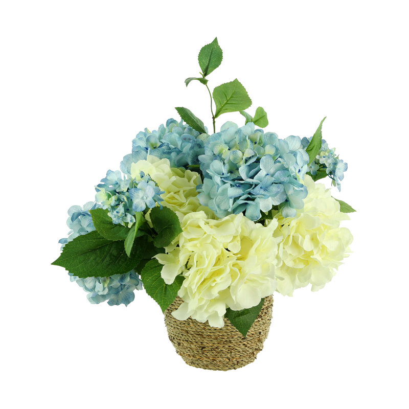 Arrangement d'hortensias en pot Polysilk