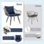 Ensemble bistro 5 pièces pour patio avec repose-pieds, ensemble de meubles de balcon en osier pour l'extérieur, table en rotin et chaises, ensemble de 2-479039525