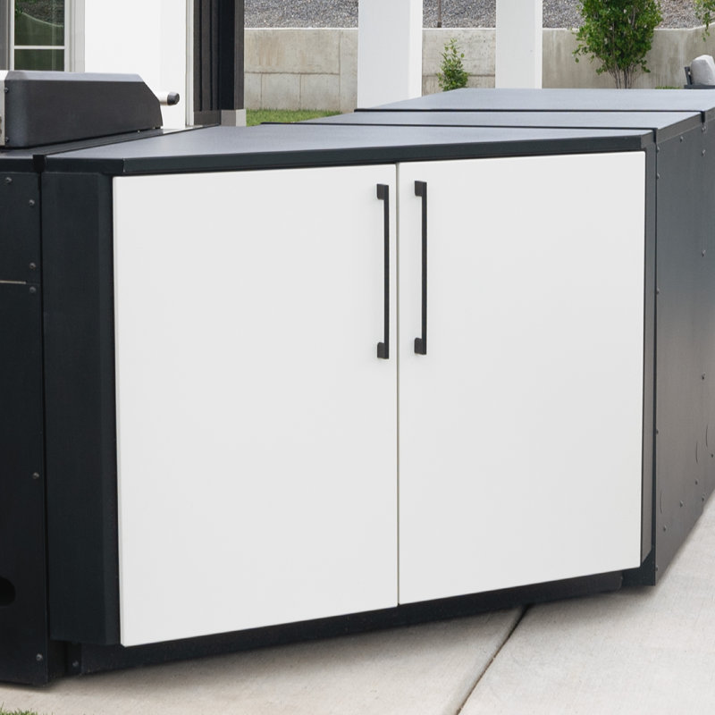 Blackstone Outdoor Kitchen Corner Cabinet with Double Doors and Interior Shelving