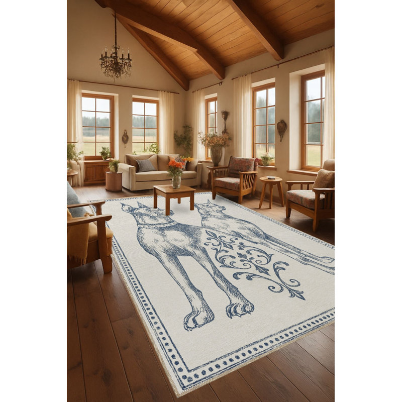 Tapis beige tissé Mosso, 4'11" x 7'7"