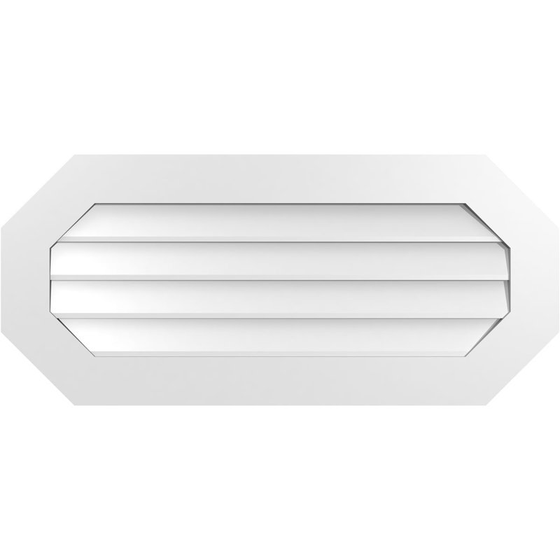 Évent horizontal gondole allongé en surface octogonal Signature, H 18 po x l 40 po x P 1 po