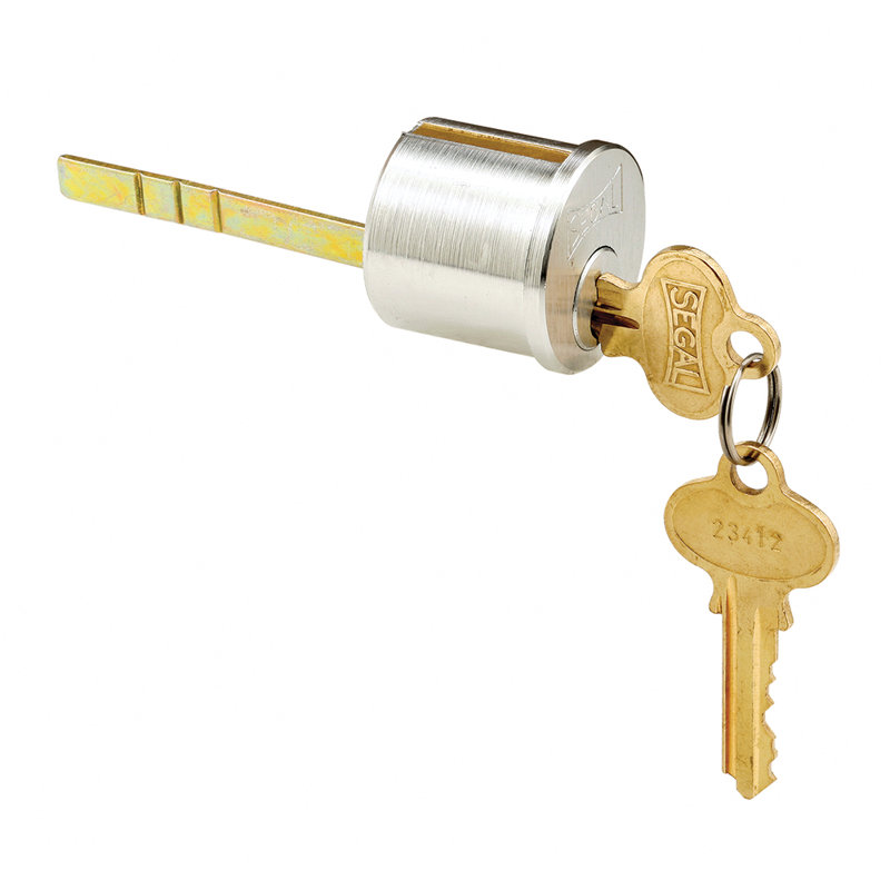 Brushed Brass Segal Lock Cylinder with Keys