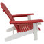 Chaise Adirondack en PEHD résistant aux intempéries avec porte-gobelet - Rouge / Blanc-312072129