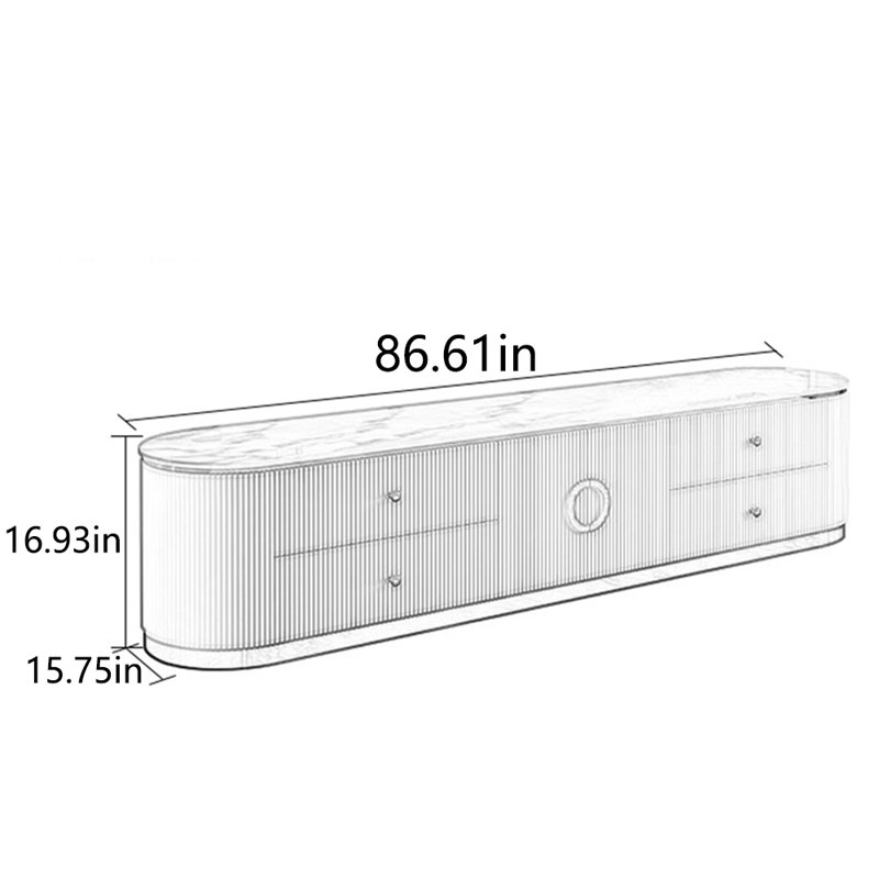 Exquisite Stone TV Stand, 86.61"