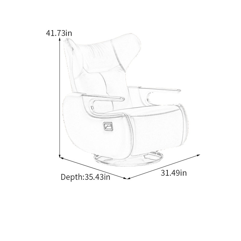 Fauteuil inclinable ergonomique, Orange