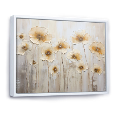 Buttercups Fields On Gray IV sur toile