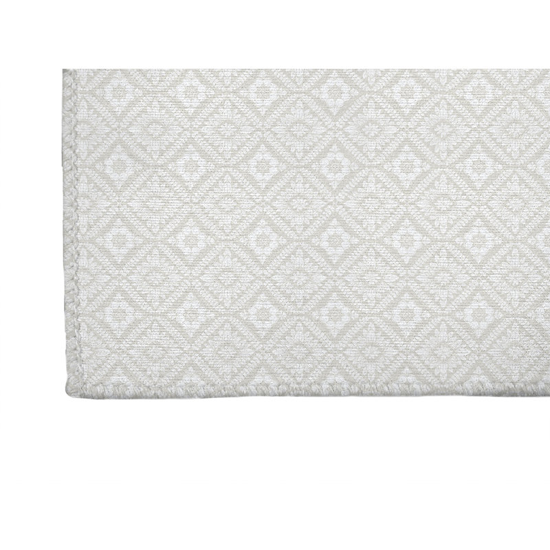 Petit tapis à lessive léger et antidérapant Talia, 49 "L x 6 "H, Ivory Floral