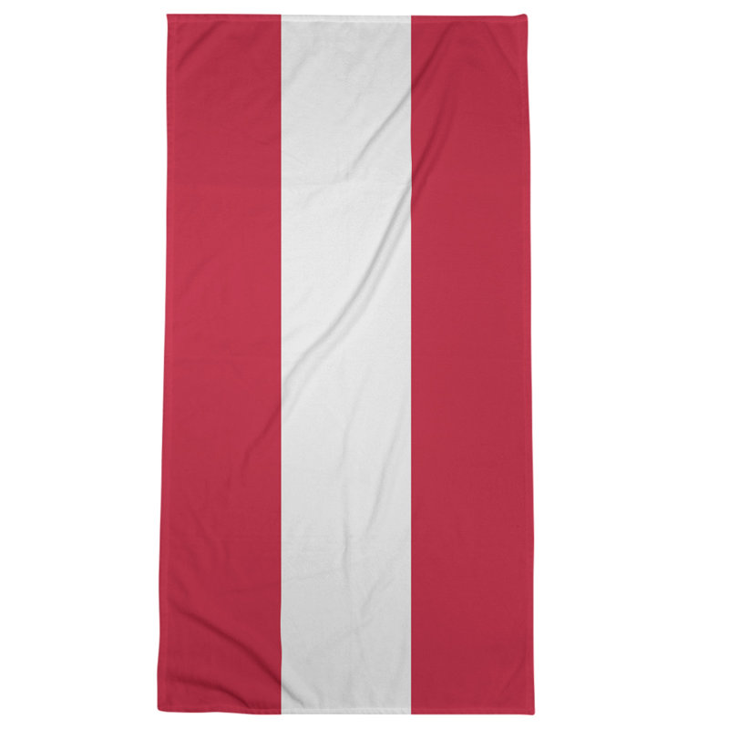 Microfiber Bath Towel, Atlanta Throwback Football Dark Red/Off White