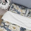 Motif floral bleu rétro - ensemble de housse de couette floral - microfibre de polyester-1200736778