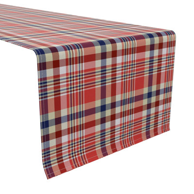 Fabric Textile Products, Inc. Table Runner, 100% Cotton, 16X72", Plaid 15