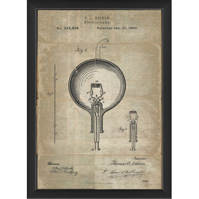 « edison brevet », impression encadrée