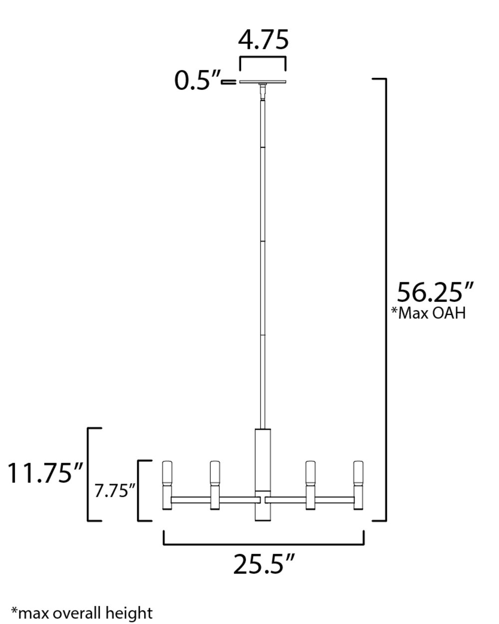 Ilene 6 - Light Dimmable Chandelier, Natural Aged Brass