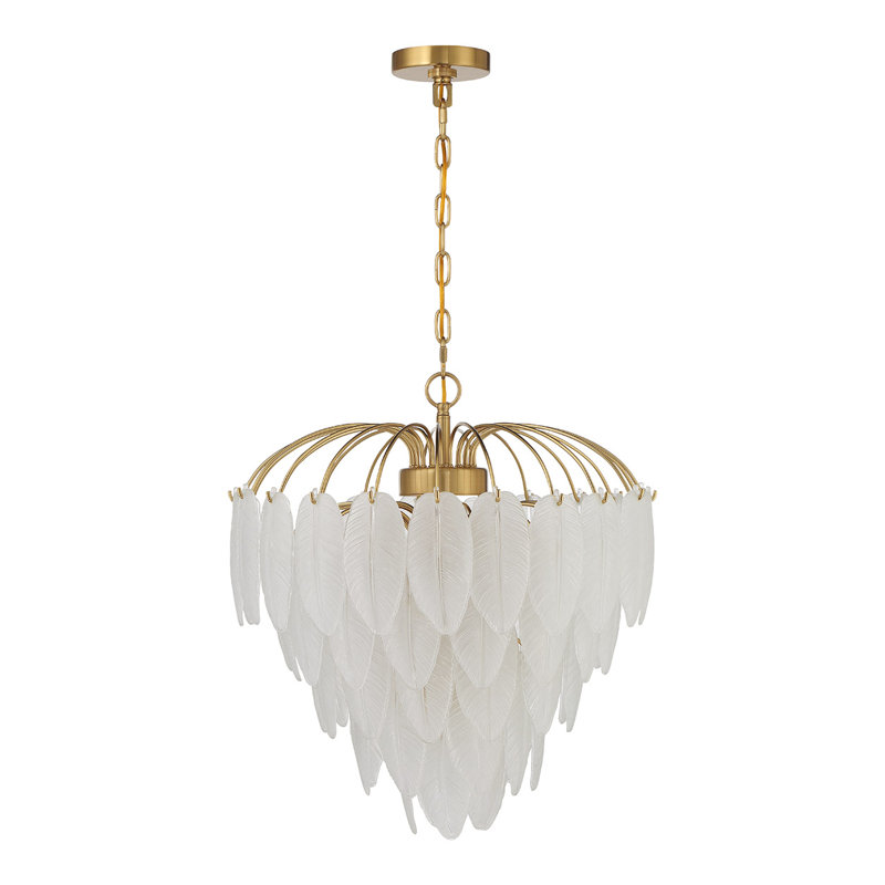 Lustre 6 lumières Boa en laiton chaud par Breegan Jane