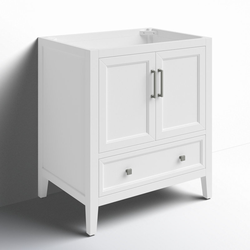 Everette 30'' W Single Bathroom Vanity Base, White