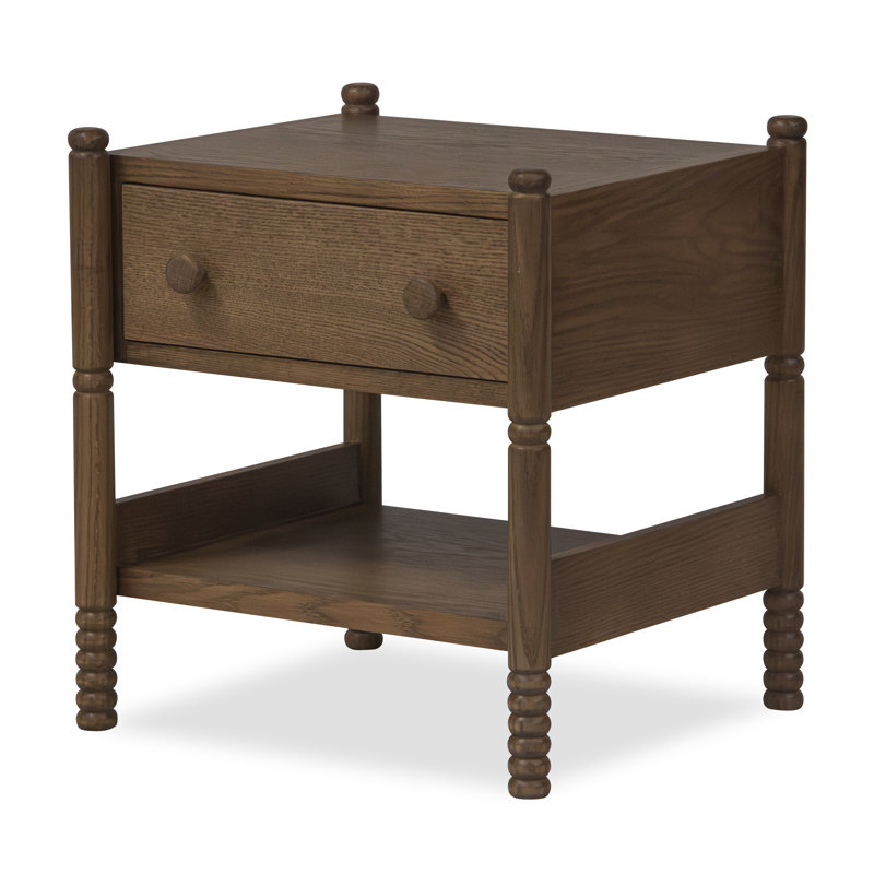 Tanisha Oak Nightstand