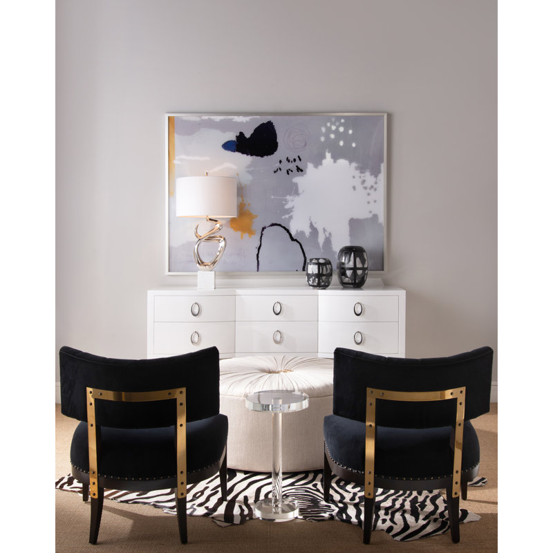 Table de bout à piédestal en cristal