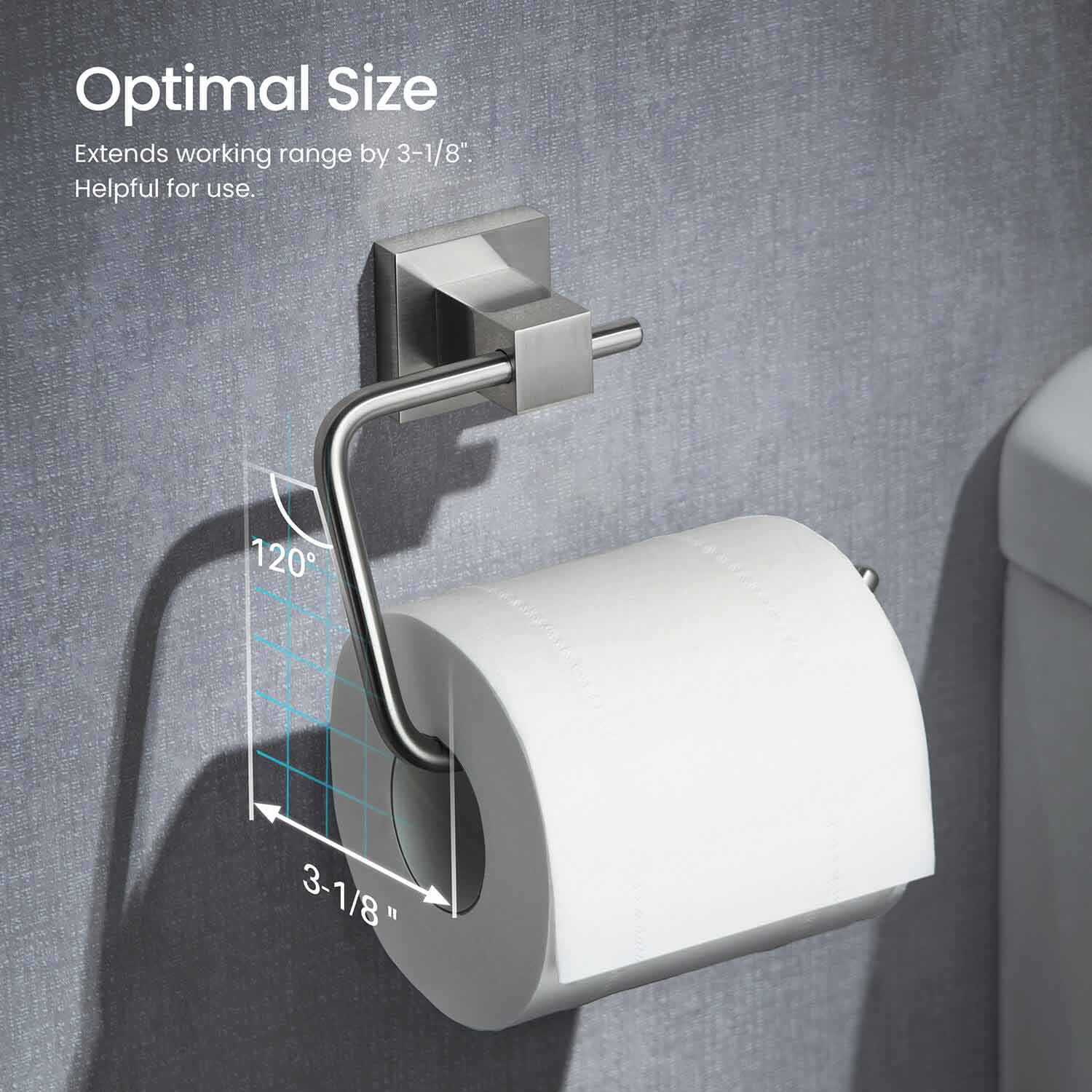 Cube Toilet Paper Holder, Brushed Nickel