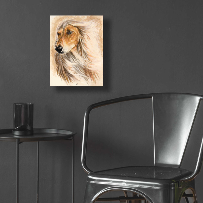 «Afgan Hound» par Barbara Keith - impression sans cadre, L 12 po x H 16 po