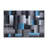 Modern Blue and Gray Geometric Style Color Blocked Indoor Area Rug-1491691156