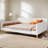 Elegant Linen Upholstered Daybed With Armrests - Versatile Sofa And Guest Bed Combo-1653488313-1666765338