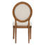 Ensemble de salle à manger extensible en bois massif 7 pièces (58"-76") avec 6 chaises rembourrées à dossier ovale