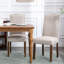 Chaise parsons capitonnée en lin rembourré-1032295278