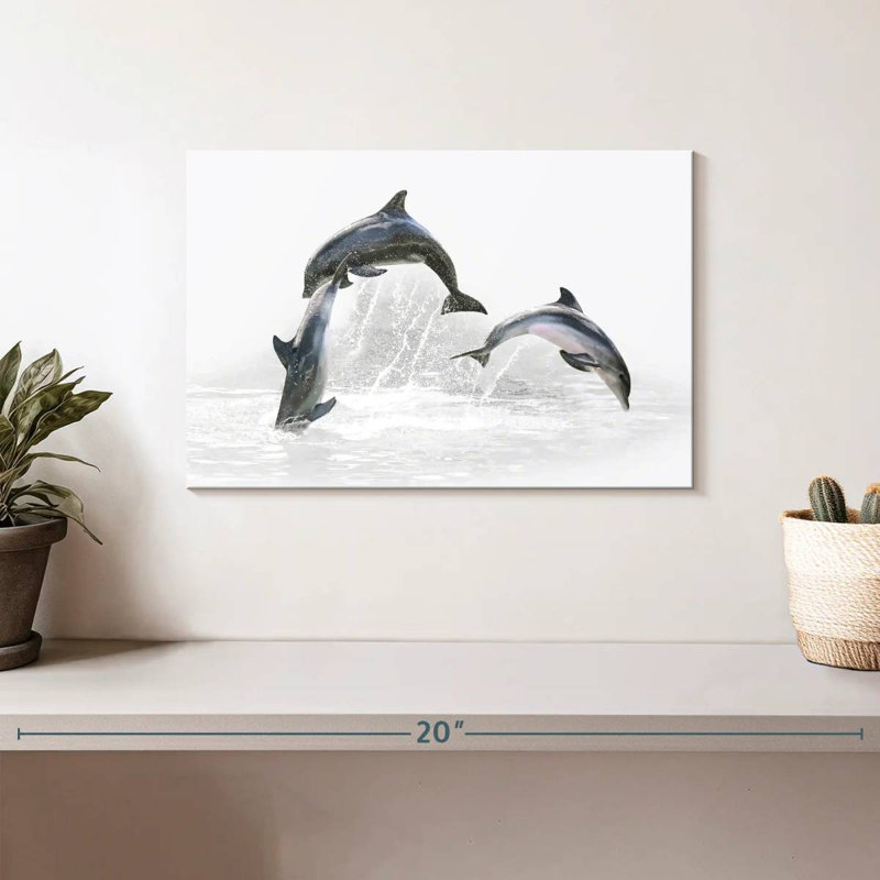 Three Dolphins, 8" H x 12" W