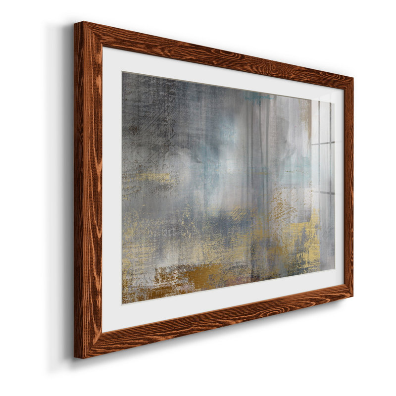 Misty Sky II Revisit - peinture encadrée, Cadre en érable, H 37,5 po x l 27,5 po x P 1,5 po