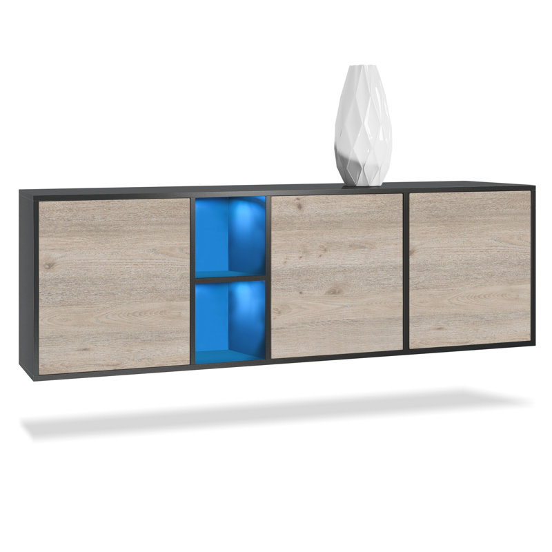 Argaki 182cm Sideboard, With LED, Oak Nordic