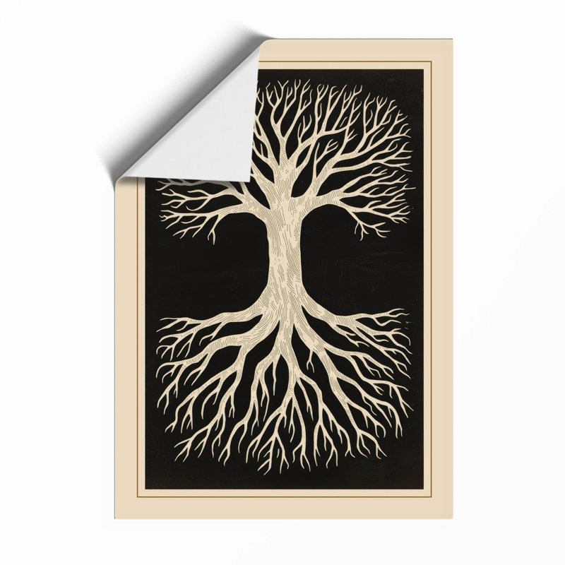Symmetrical Tree Botanical - Print, Unframed, A4 - 29.7 x 21.0 cm