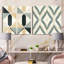 Cyrena - Ensemble de 2 collages carrés à formes abstraites-101845739-101845745