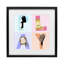 «Play Letters Squares with Animals», reproduction encadrée sous verre, design par Carla Daly-716803458-716803460