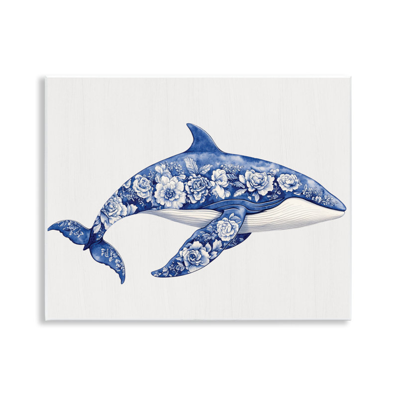 «Floral Toile Whale», plaque murale avec lettrage et doublure