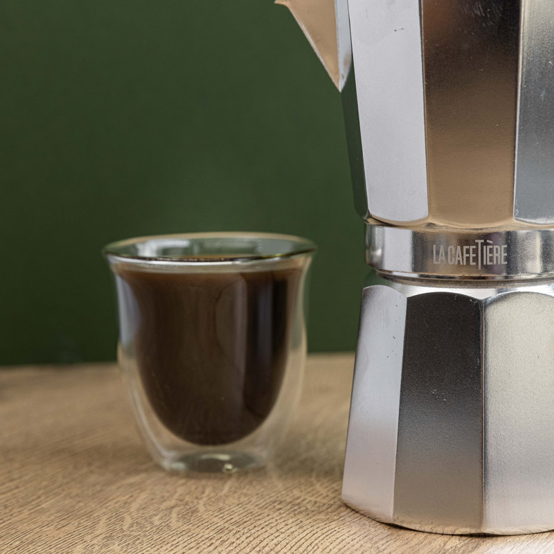 La Cafetière Venice Aluminium Espresso Maker, Silver, 23cm H x 19.2cm W x 11cm D
