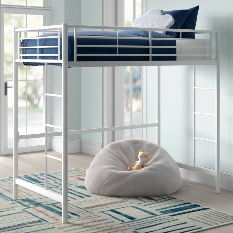 Lit mezzanine plateforme en métal Milie par Mack & Milo™, Blanc