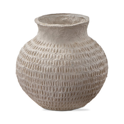 Paper Mache Gray Vase