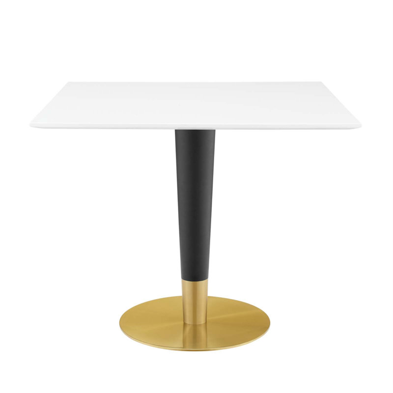Zinque Square Dining Table, White, 47" W x 47" L