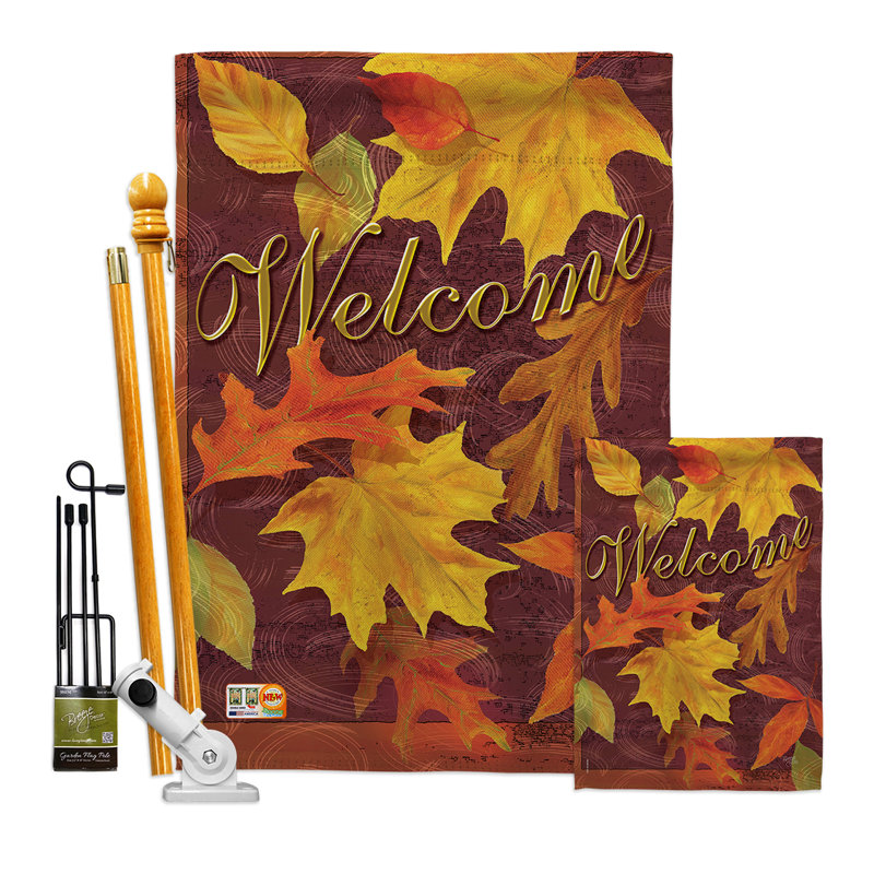 Double Sided 40'' H x 28'' W Polyester Flag Set