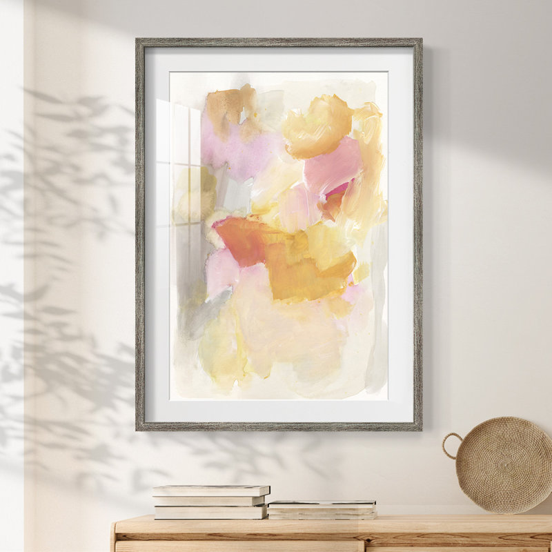 Warm Petals I - Impression encadrée, Vieilli, H 28,5 po x l 20,5 po