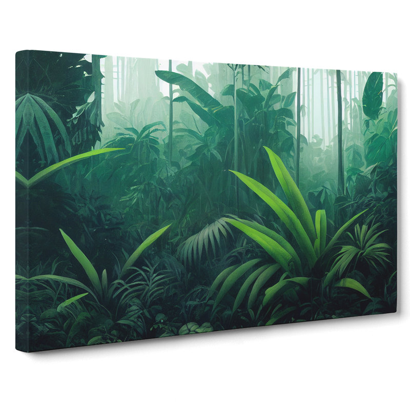 Jungle Plants - Wrapped Canvas Print, 35cm H x 50cm W x 3cm D
