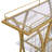 Kitchen Bar Cart With Wine Rack Tempered Glass Metal Frame Wine Storage-110746723