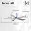 60" Irene 5-Blade Hugger Ceiling Fan with Wall Remote-1087667377-1087667387-1087667332