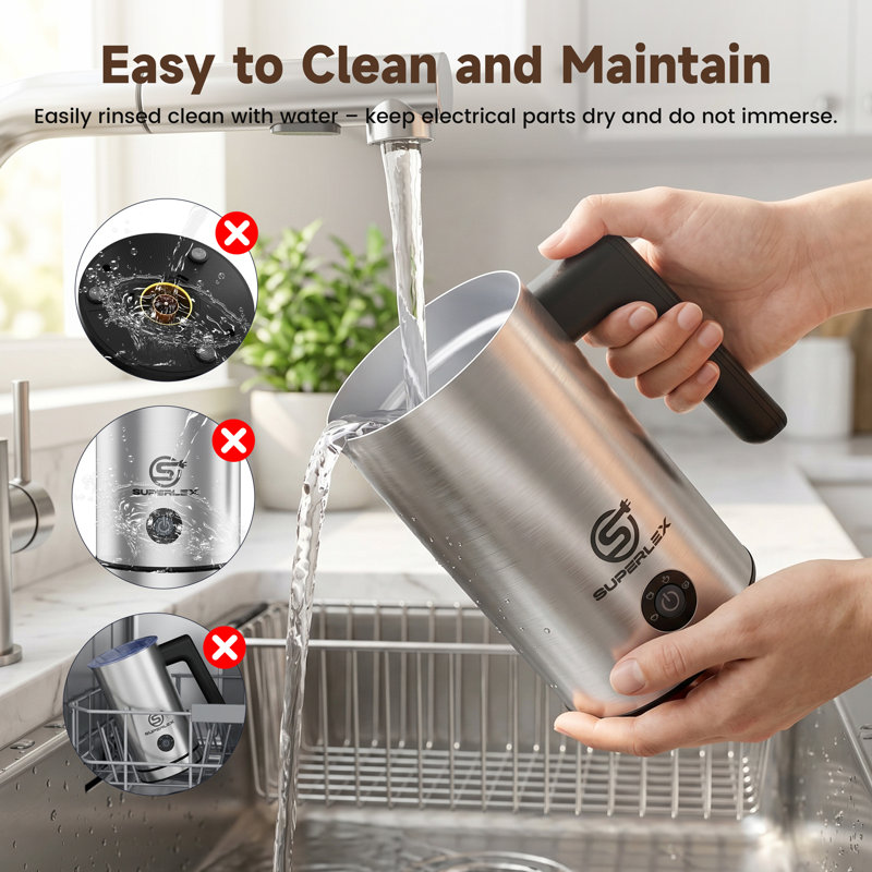 SUPERLEX Stainless Steel Automatic Milk Frother
