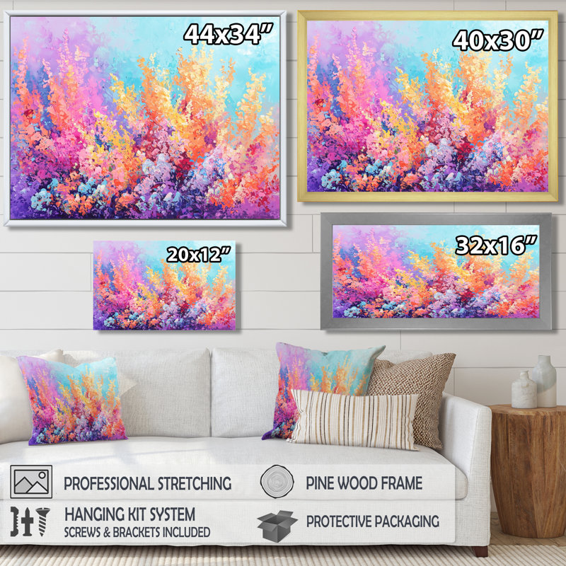 Coral Reef Fish Paradise VI - art mural impression corail, 24" H x 32" W, Wrapped Canvas, Does Not Apply