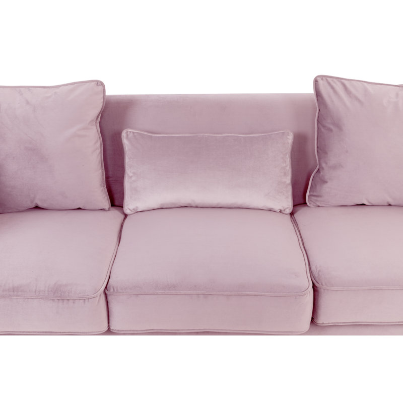 Espanola 73'' Velvet Sofa, Pink Velvet