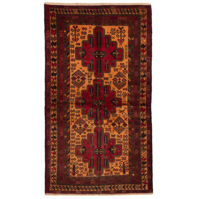 Tapis beige Teimani 3 pi 8 po x 6 pi 7 po