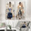 Dessin de robe haute couture - ensemble de salon art mural femme