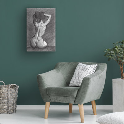 " Wrapped Canvas Wall Art - Corne Akkers 'A 2nd Tribute To Bettie Page' Wall Art For Living Room, Bedroom, Or Office Décor - 22x32 " by Corne Akkers