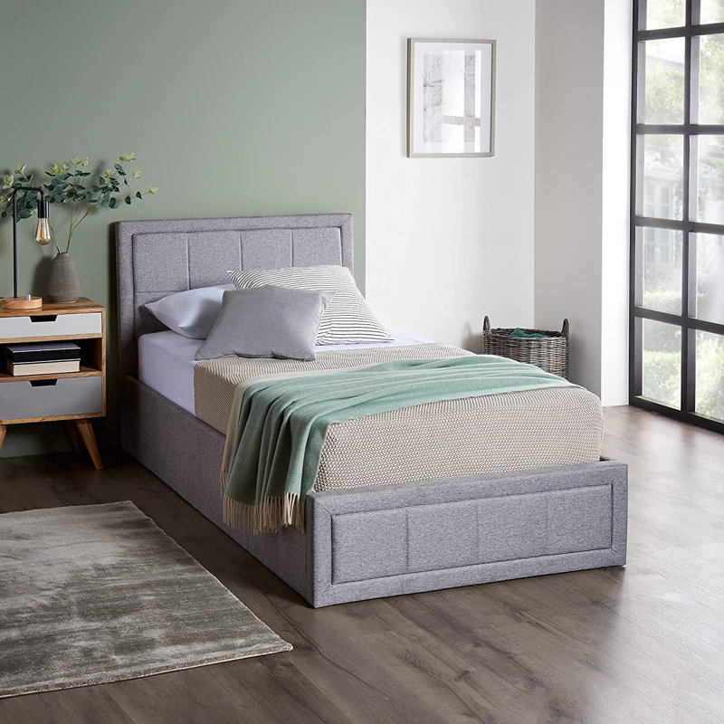 Loronda Upholstered Lift Up Storage Bed Frame, Single (3')